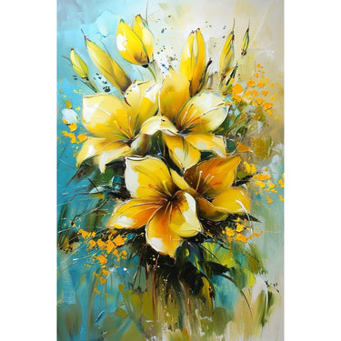 Canvas of Flowers in Acrylic